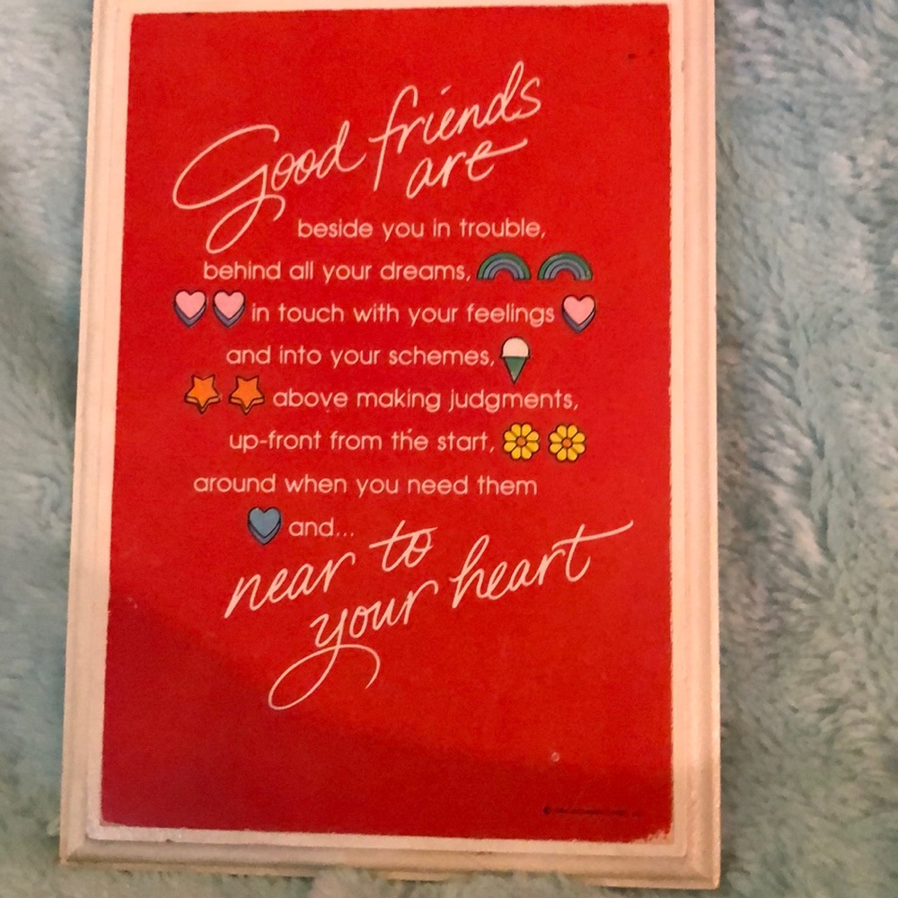 Friends wall plaque
